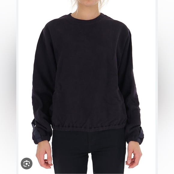 Helmut Lang Buckle Cuff Cotton Sweater dark  Navy Large Like New condition $350 - Picture 3 of 11